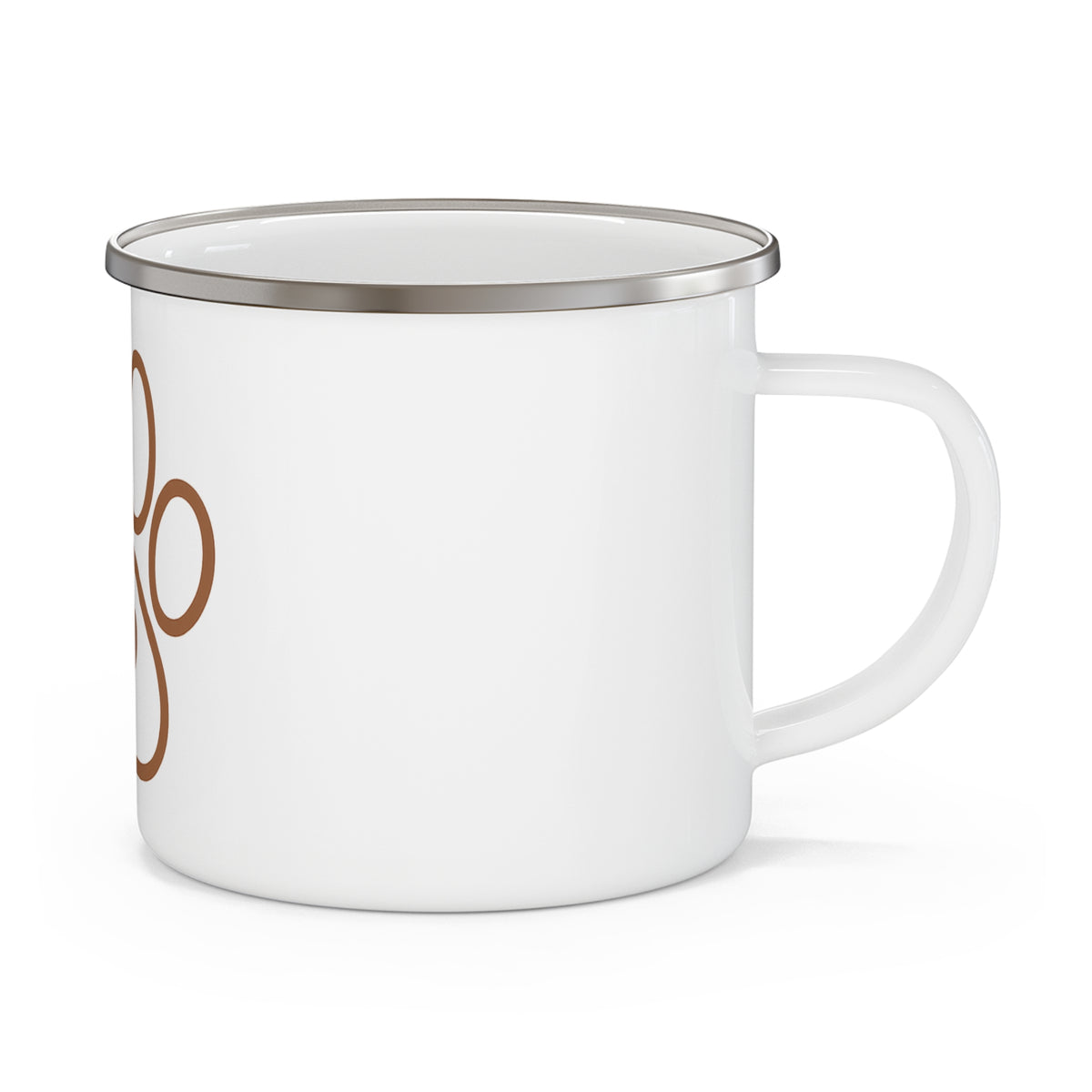Paw & Heart Enamel Camping Mug – Gift for Dog Lovers
