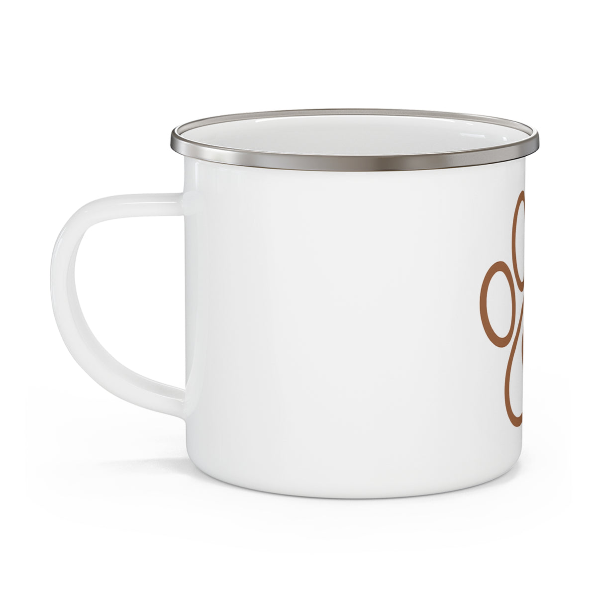 Paw & Heart Enamel Camping Mug – Gift for Dog Lovers
