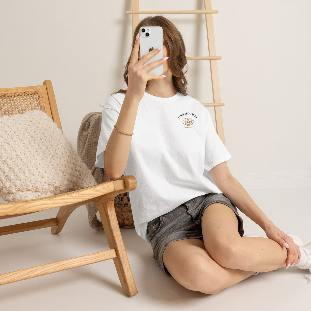 Embroidered Cockapoo Mom T-Shirt