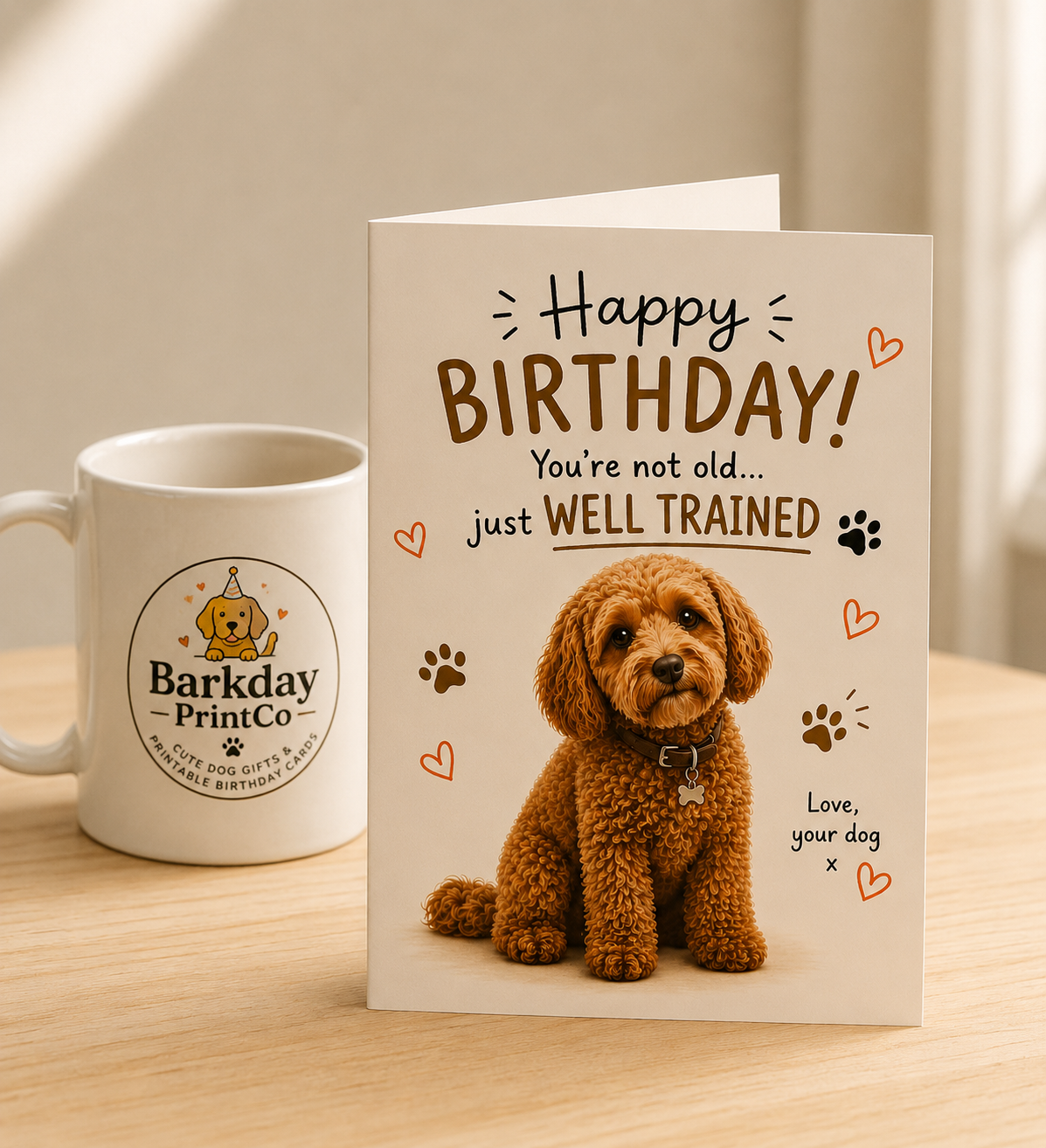 You're Not Old, Just Well Trained-Funny Dog Birthday Card